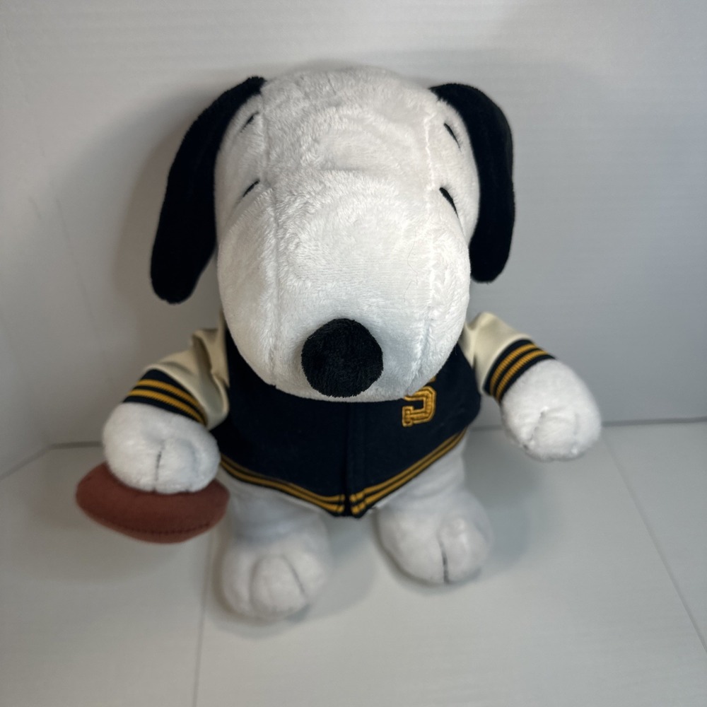 Peanuts Snoopy Football Plush Fall 2025 Halloween Series Varsity Jacket 11"